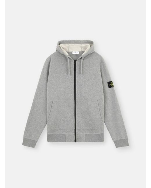 Stone Island Gray 64251 Cotton Fleece for men