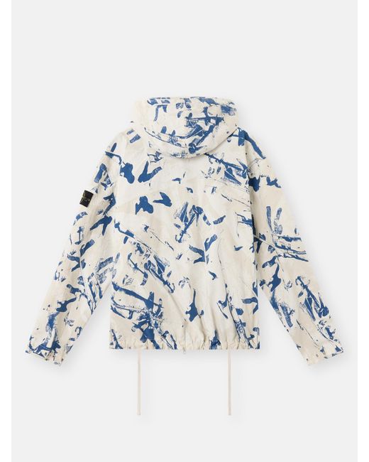 Stone Island White 4100069 Scan Camo On Stretch Ripstop-Ovd for men