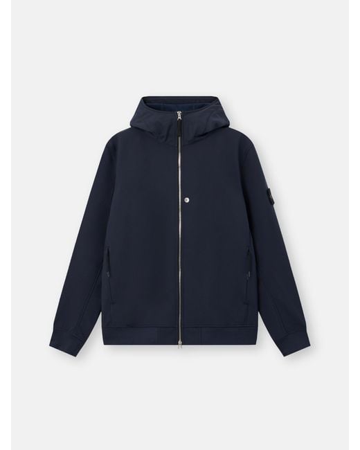 Stone Island Q100004 Soft Shell-R E. Dye Technology, Recycled Polyester in Blue für Herren