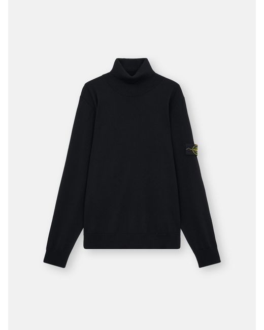 Stone Island Black 525C4 Light Pure Rws Wool for men
