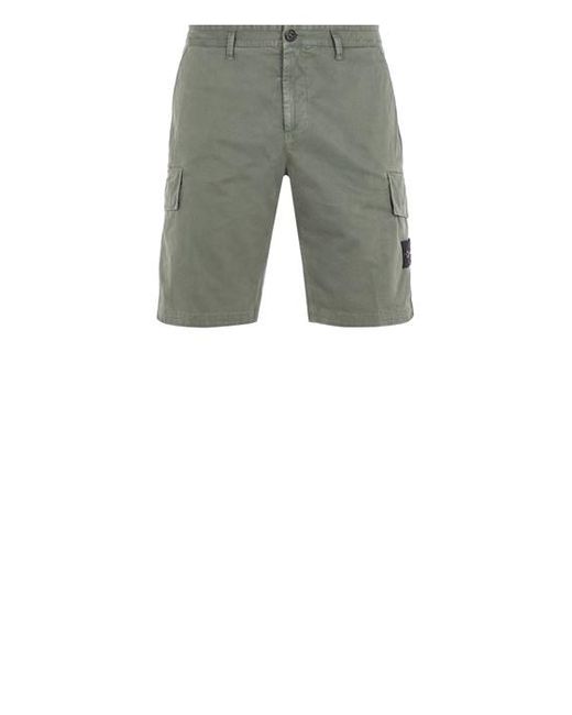 Stone Island Gray Bermuda Shorts Cotton, Elastane for men
