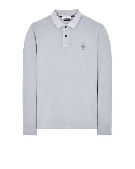 Stone Island Gray Polo Shirt Cotton for men
