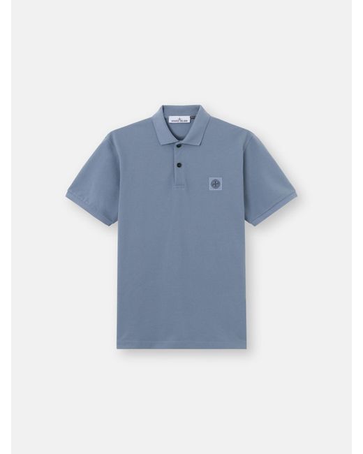 Stone Island Blue 2200011 50/2 Organic Cotton Piqué for men