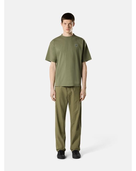 Stone Island 2100030 Combed Organic Cotton Jersey in Green for Men