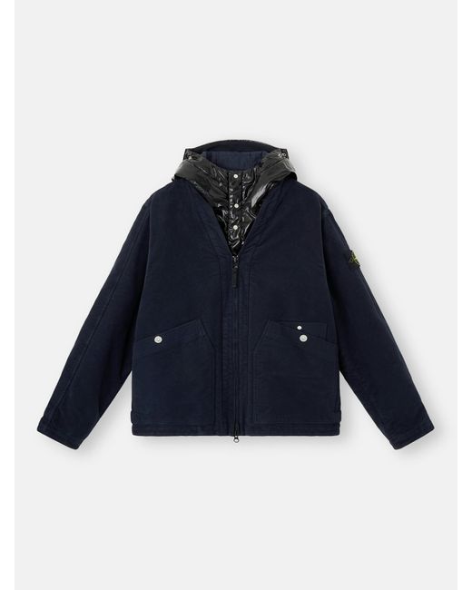 Stone Island Blue 4100054 Cotton Moleskin-Tc for men