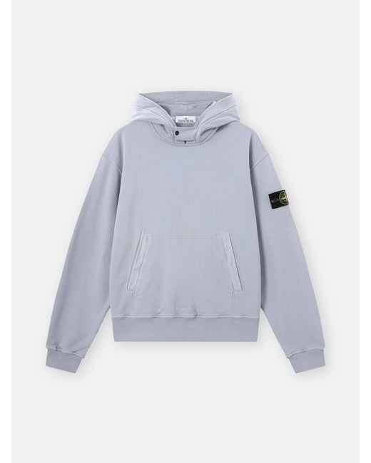 Stone Island Blue 6100023 Brushed Organic Cotton Fleece for men