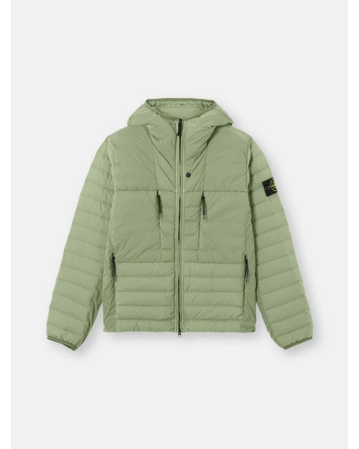 Stone Island Green 4100020 Seamless Tunnel Nylon Down-Tc for men