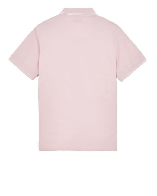 Polo cotone, elastan di Stone Island in Pink da Uomo
