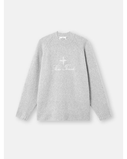 Stone Island White 5100093 Wool Nylon Bouclé for men