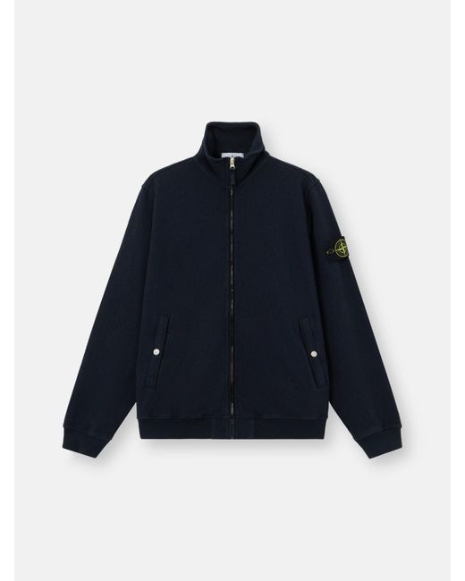 Stone Island Blue 6100033 Malfilé Fleece 'Old' Effect for men