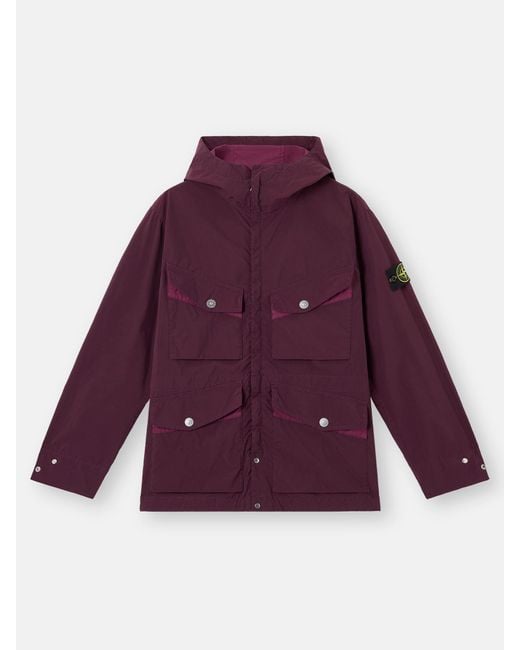 Stone Island Purple Q100014 Light Compact Touch Poly-Tc, 60% Recycled Polyester for men