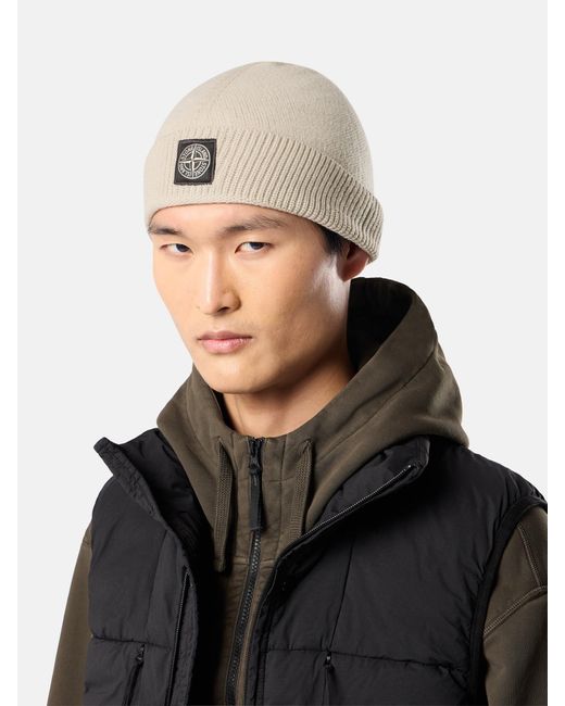 N100007 Plush Stitch Stretch Rws Wool Stone Island de hombre de color Natural