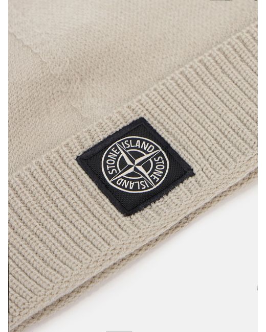 N100007 Plush Stitch Stretch Rws Wool Stone Island de hombre de color Natural