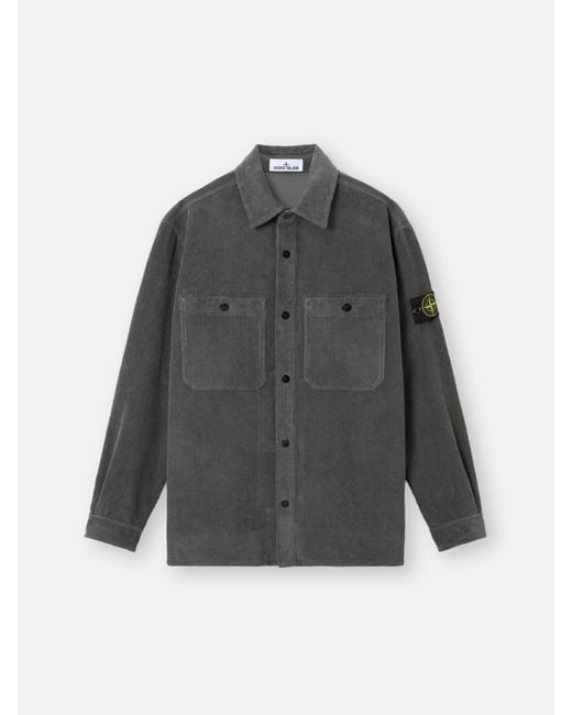 Stone Island Gray 1200012 Organic Cotton Corduroy 800 for men