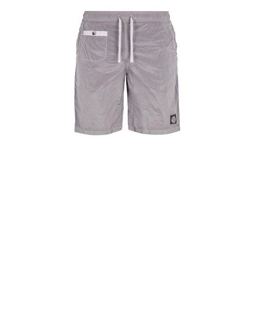Stone Island Gray Beach Shorts Polyamide for men