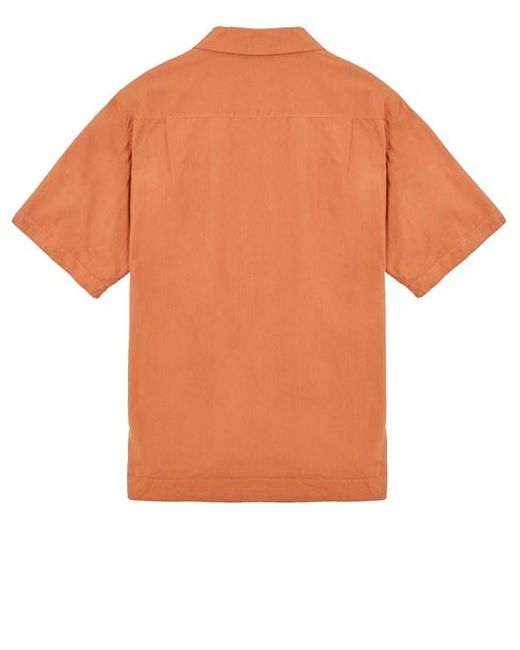 Camicie cotone di Stone Island in Orange da Uomo