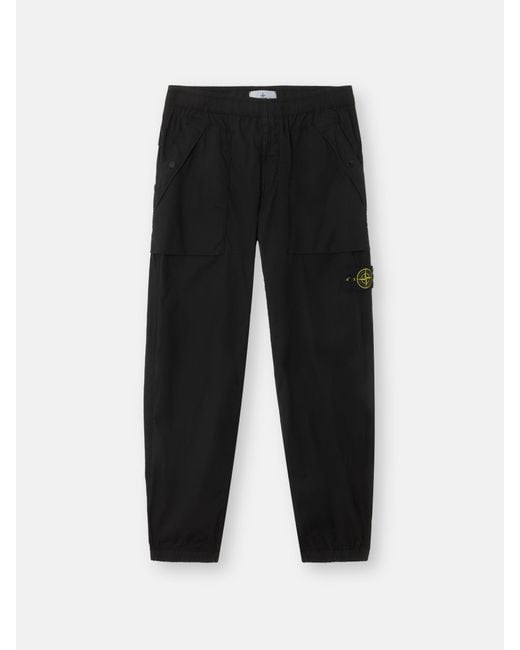 Stone Island 3100017 Stretch Cotton Tela 'Paracadute' in Black für Herren