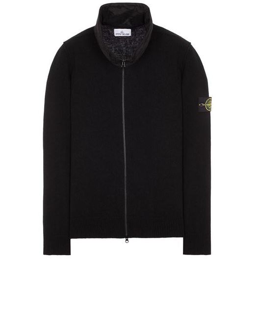 Stone Island Sweater wolle, polyamid in Black für Herren