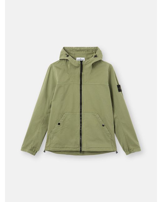 Stone Island Green 1200032 Supima Cotton Twill Stretch-Tc for men