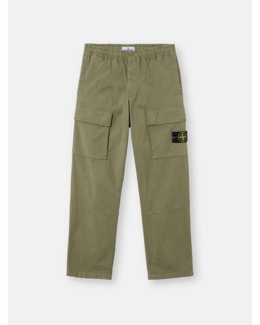 Stone Island Green 3100020 Stretch Organic Cotton Twill for men