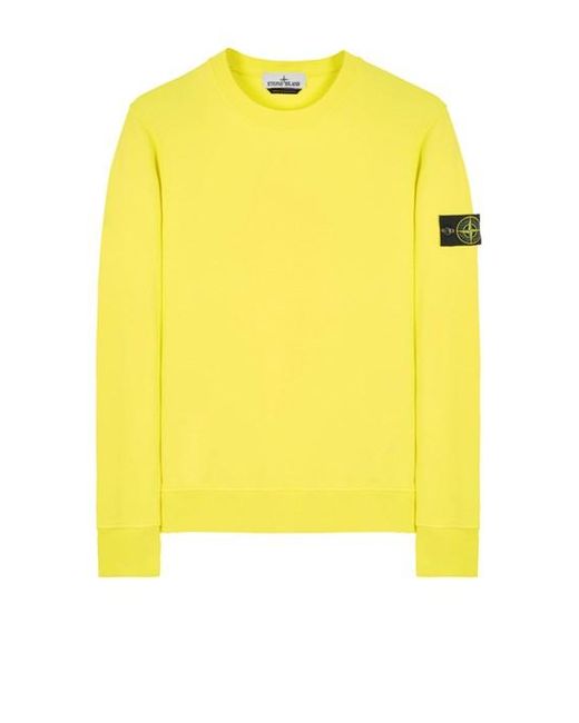 Stone Island Sweatshirt baumwolle in Yellow für Herren
