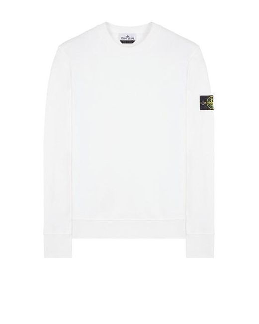 Stone Island White Sweatshirt Cotton for men