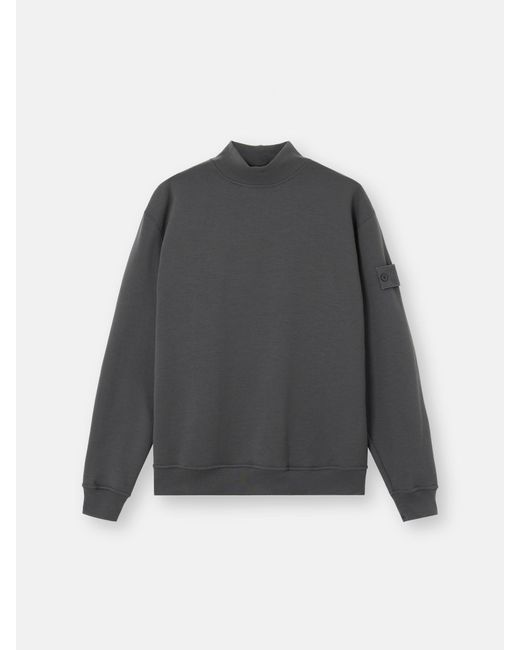 Stone Island Gray 6100047 Cotton Wool Fleece Ghost for men