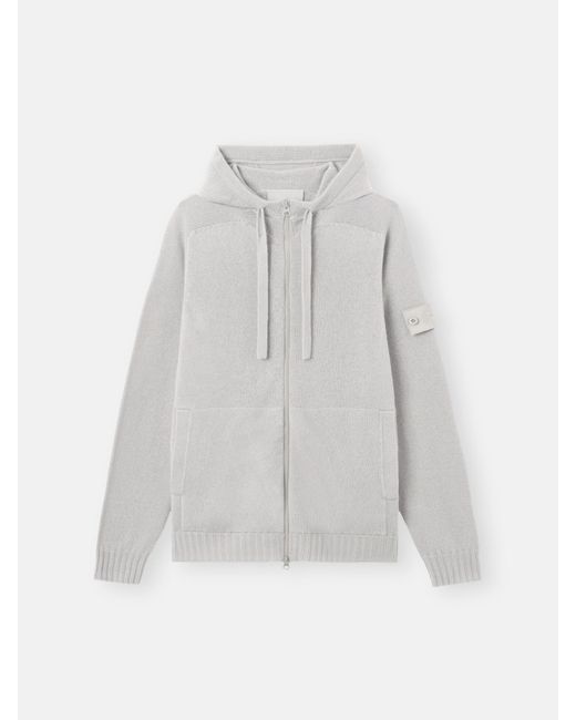 Stone Island White 5100035 Cashmere S. I. Ghost for men