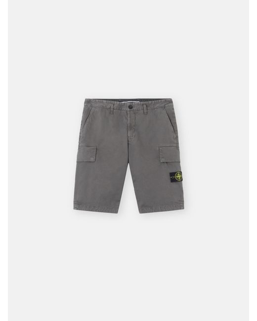 Stone Island Gray L100018 Organic Cotton Stretch Broken Twill 'Old' Effect for men