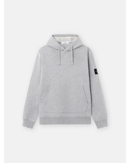 Stone Island Gray 6100062 Organic Mélange Cotton Fleece for men