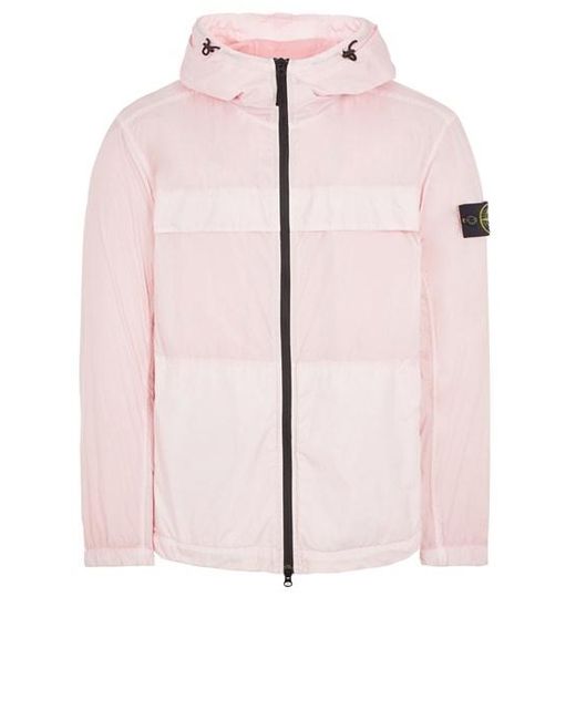 Stone Island Pink Lightweight Jacket Polyamide, Polyurethane Coated for men