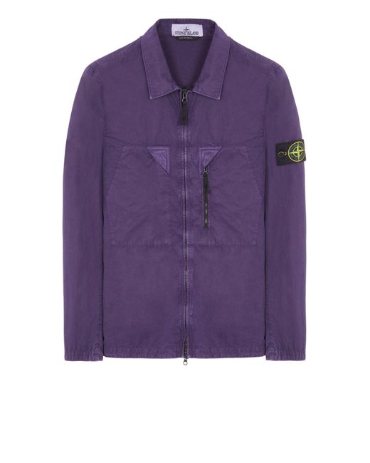 Lilac stone island overshirt sale