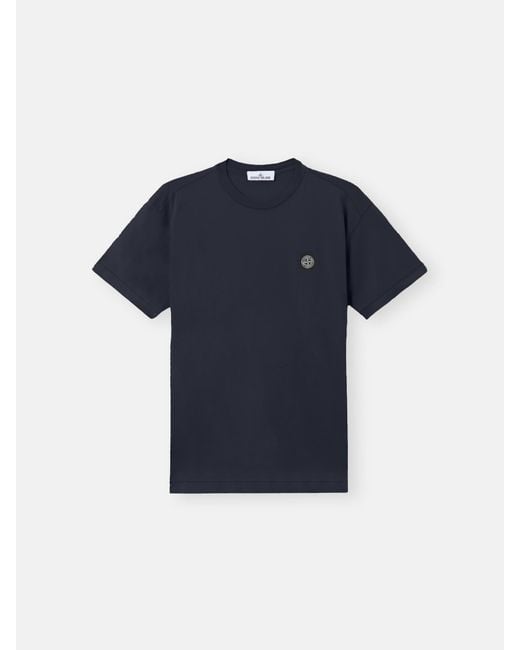 Stone Island Blue 2100027 60/2 Cotton Jersey for men