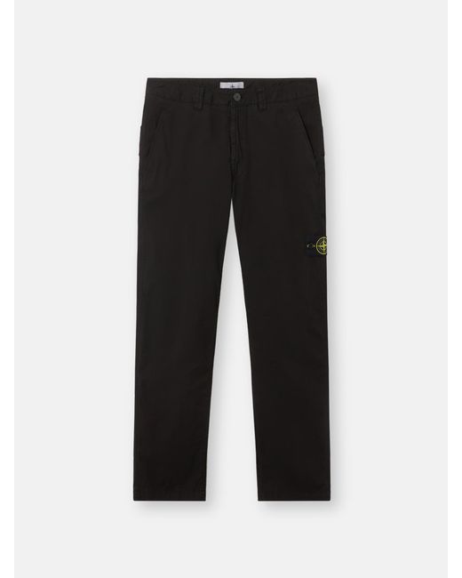 Stone Island Black 3100021 Stretch Organic Cotton Twill for men