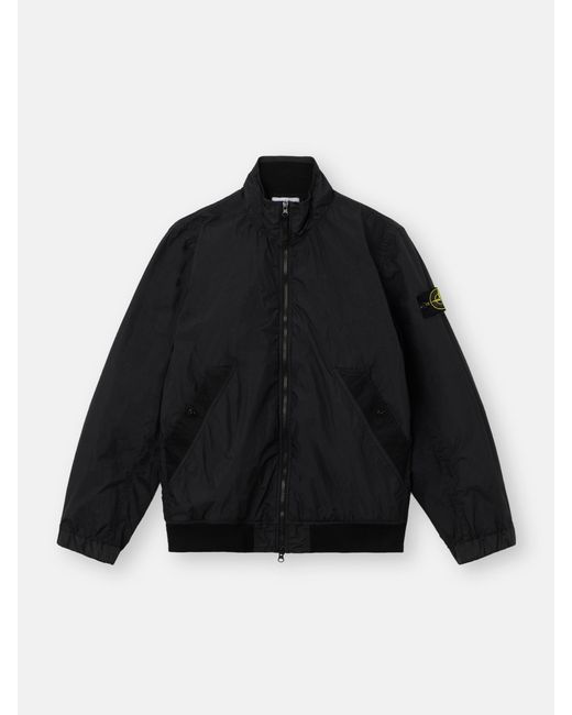 Stone Island Black Zippered Jacket for men