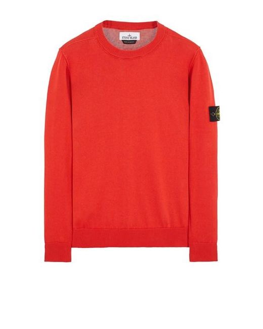 Stone Island Red Sweater Cotton for men