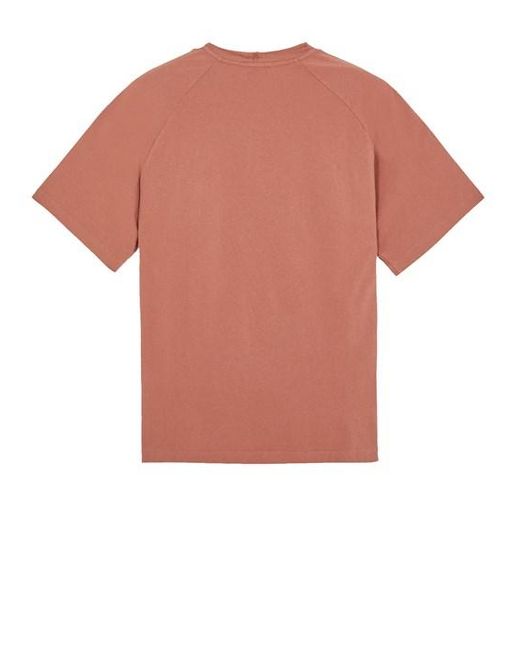 T-shirt a maniche corte cotone di Stone Island in Pink da Uomo