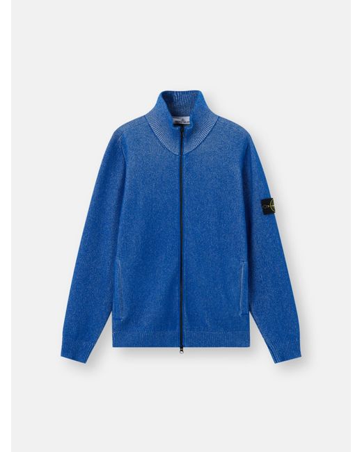 Stone Island Blue 5100034 Plated Rib Cotton Bouclé for men