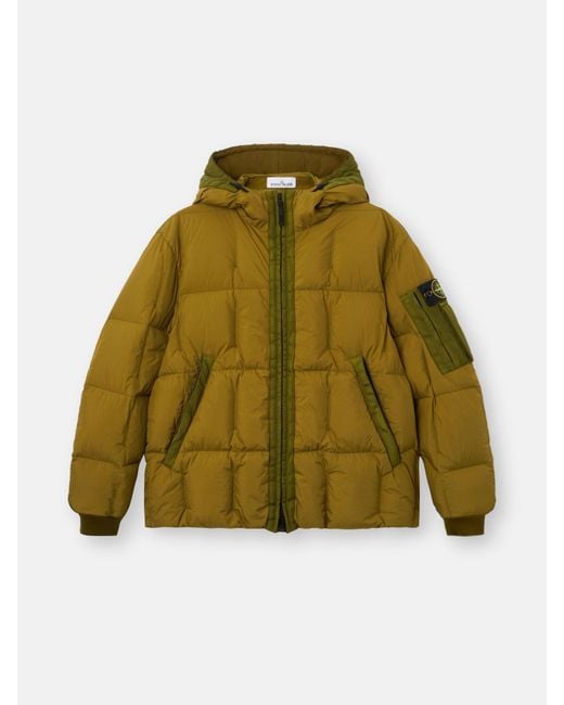 Stone Island Green 4100034 Garment Dyed Crinkle Reps Ny for men