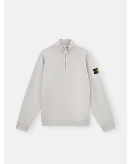 Stone Island Gray 63420 Brushed Organic Cotton Fleece for men