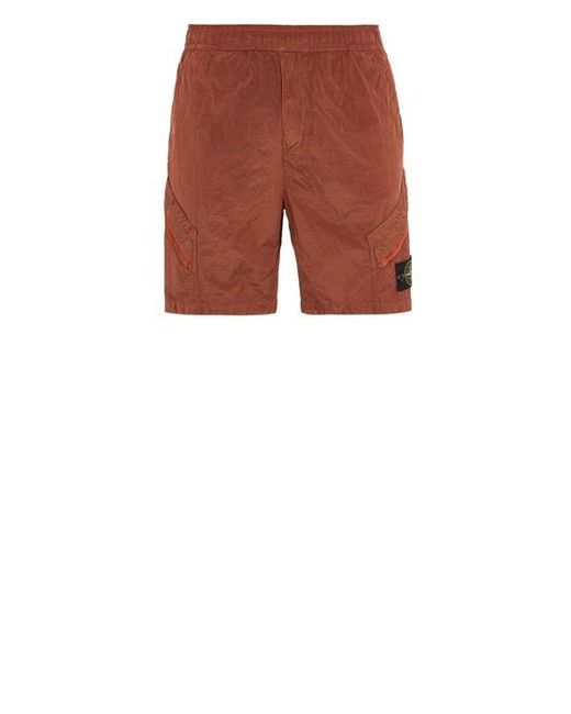 Stone Island Red Bermuda Shorts Polyamide for men