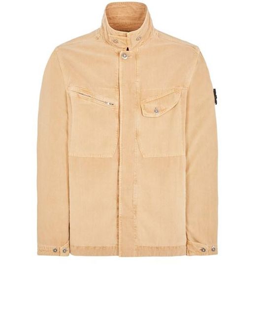 Stone Island Natural Lightweight Jacket Cotton, Lyocell for men