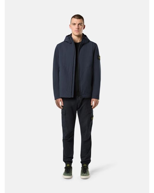 Stone Island Blue 40627 Soft Shell-R E. Dye Technology for men