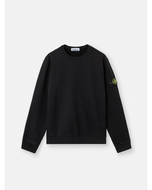 Stone Island Black 6100028 Brushed Organic Cotton Fleece for men