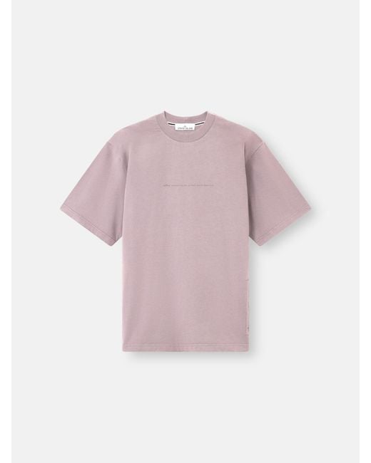 Stone Island Pink 2100001 Combed Organic Cotton Jersey for men