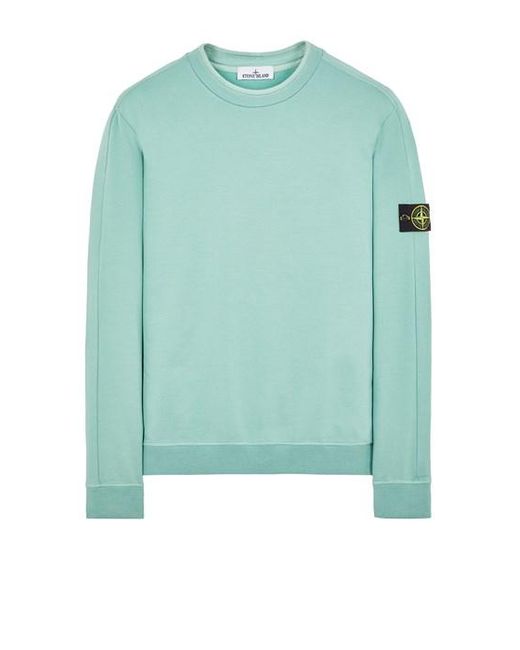 Stone Island Green Sweatshirt Cotton, Elastane for men