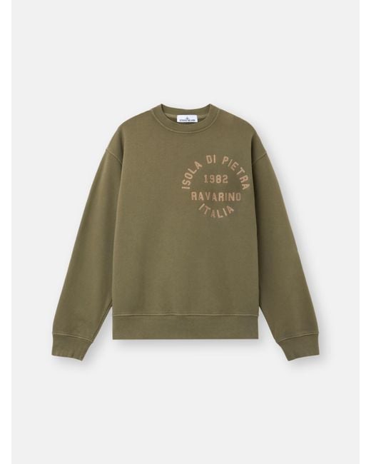 Stone Island Green 6100003 Organic Cotton Fleece for men