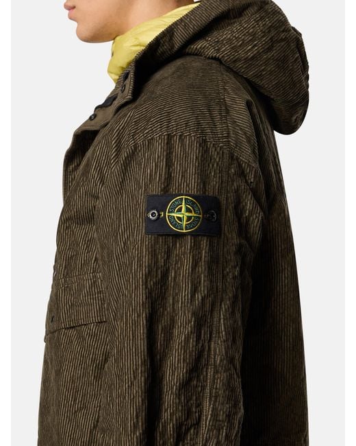 7100009 Wrinkled Corduroy 500-Tc Stone Island de hombre de color Green