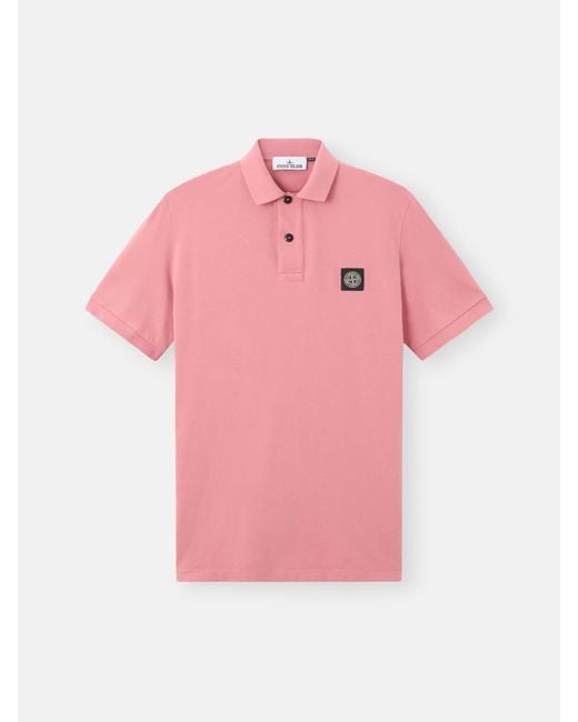 Stone Island Pink 2200008 Organic Cotton Piqué With Stretch for men
