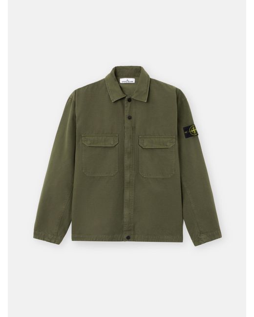 Stone Island Green 1200009 Organic Cotton Ripstop for men